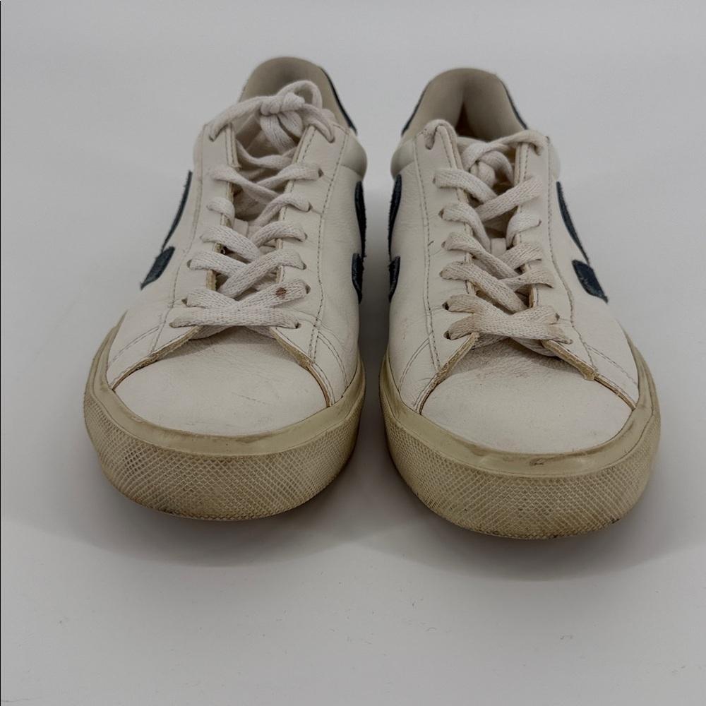 Veja Campo California Suede Leather Women Sneaker Wht/Blue Chromefree T2 Size 10 - Picture 3 of 12